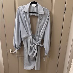 ASOS Light Blue Open-Back Dress